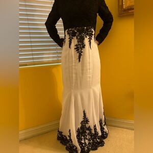 Black& white formal dress